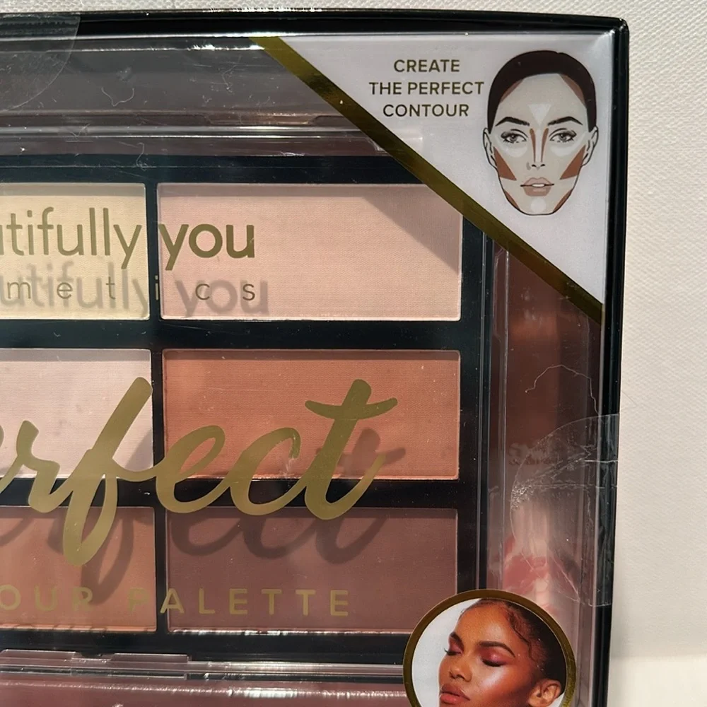 Beautifully You 9 Perfect Blendable Shades Powder Palette W/ Double sided brush.